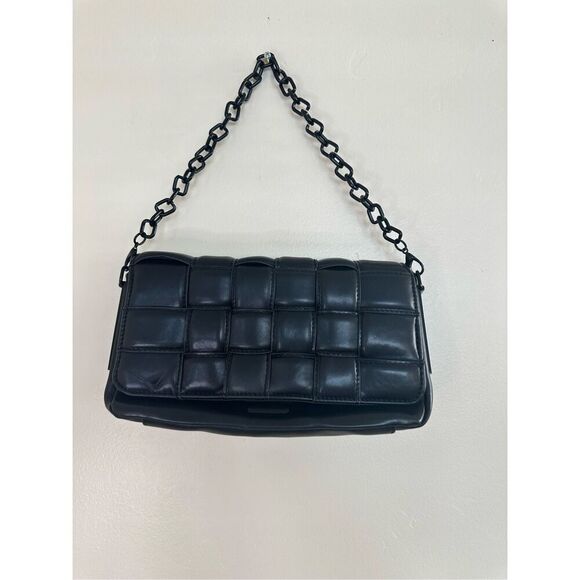 Aldo Black Shoulder Bag or Clutch With Black Removable Chain - Picture 1 of 7